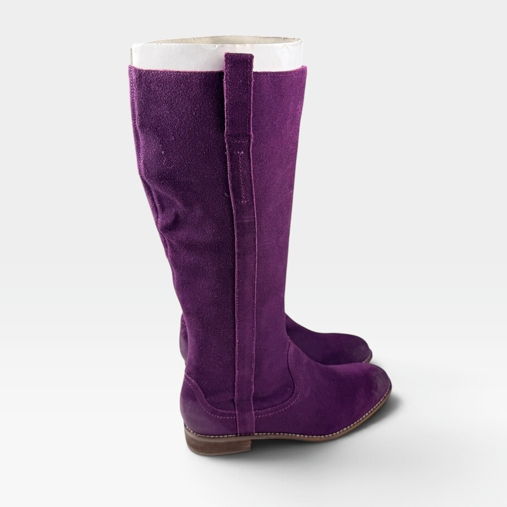 Very Volatile Whistler Boots Womens 10 Purple Suede Knee High Riding